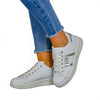 SNEAKERS DONNA BASSA IN PELLE CON DETTAGLI A SPECCHIO - Chic&Pop - Abbigliamento ed accessori Donna