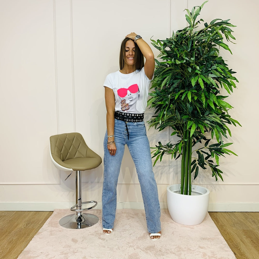 T-Shirt donna p/e SUNGLASSES - Chic&Pop - Abbigliamento ed accessori Donna