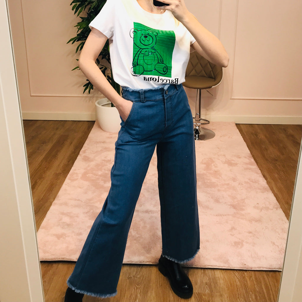 Jeans donna p/e DOLLY elasticizzato a palazzo - Chic&Pop - Abbigliamento ed accessori Donna