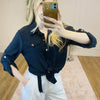 Camicia donna p/e EGITTO con bottoni d'oro - Chic&Pop - Abbigliamento ed accessori Donna