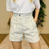 Shorts donna p/e STUDS in denim colorato - Chic&Pop - Abbigliamento ed accessori Donna