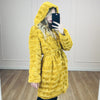 Pelliccia cappotto f/w MATILDE con cappuccio e coulisse in vita - Chic&Pop - Abbigliamento ed accessori Donna